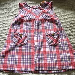 The Beaufort Bonnet Company Plaid Kids Dress - Pink and Purple
